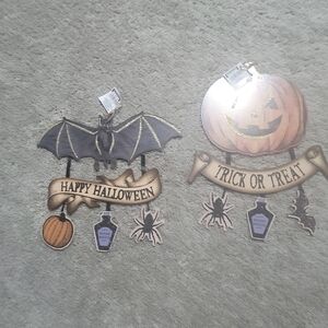 Halloween Wall Decor Set with Bat and Pumpkin